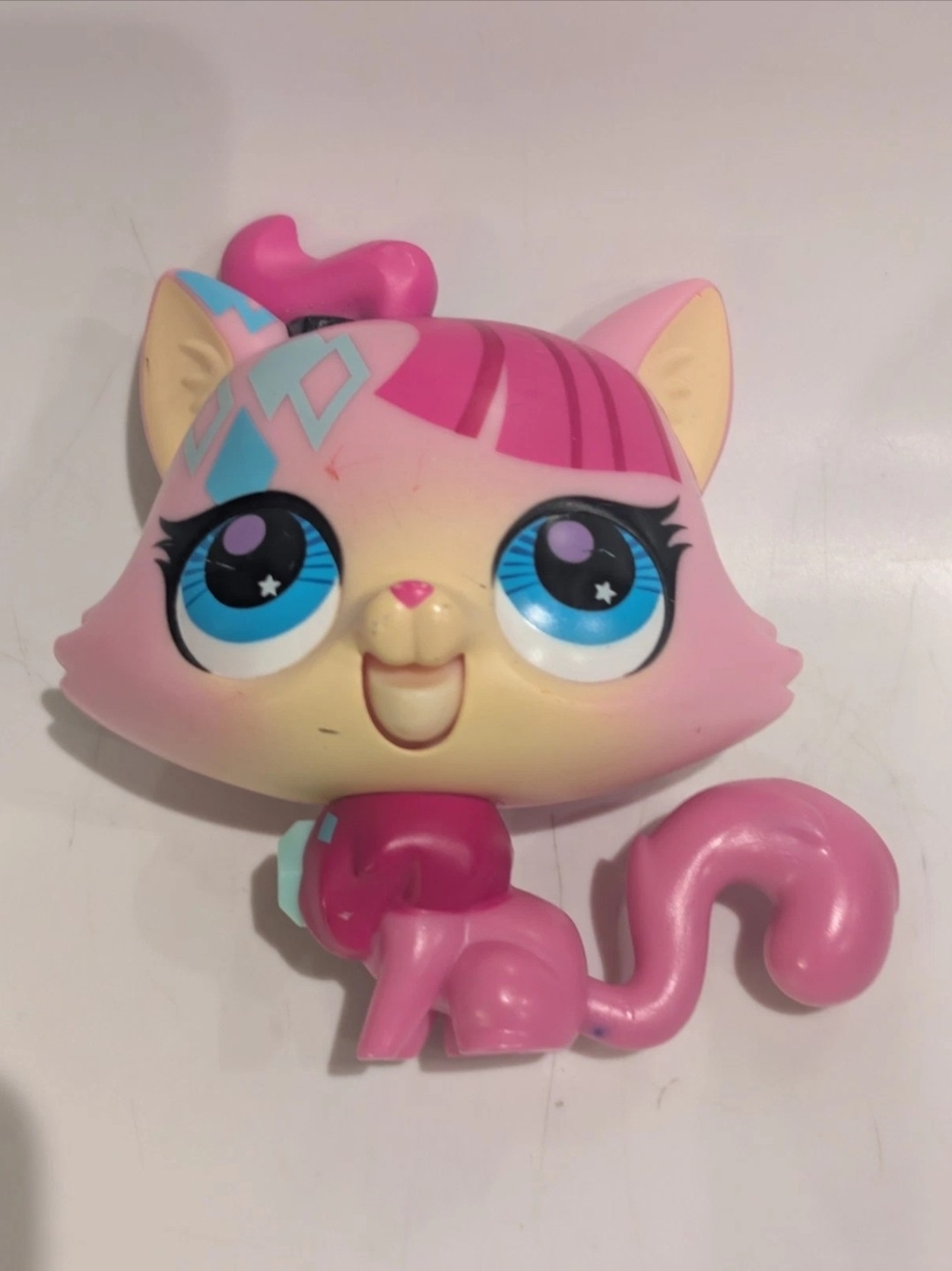 Littlest Pet Shop Lps Authentic Sing-A-Song Kitty 4" Figure Hasbro Working Jumbo